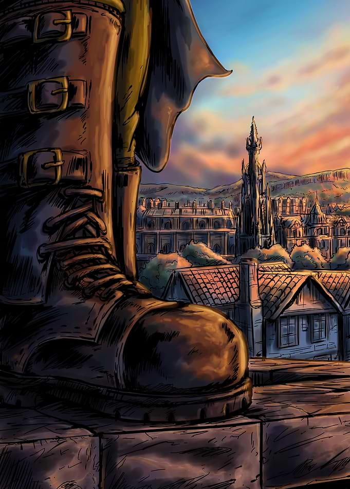 The cover image of The Fiend comic, set in Edinburgh, S ...