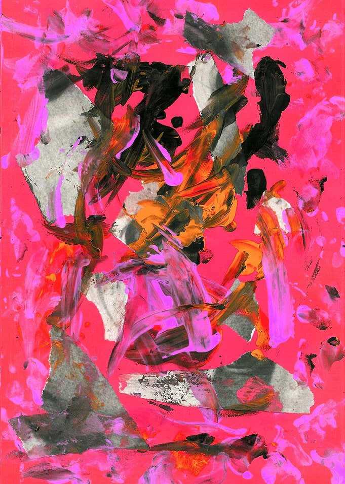 THRASHED! fuschiaby GasponceCollage, fingerpainting & a ...