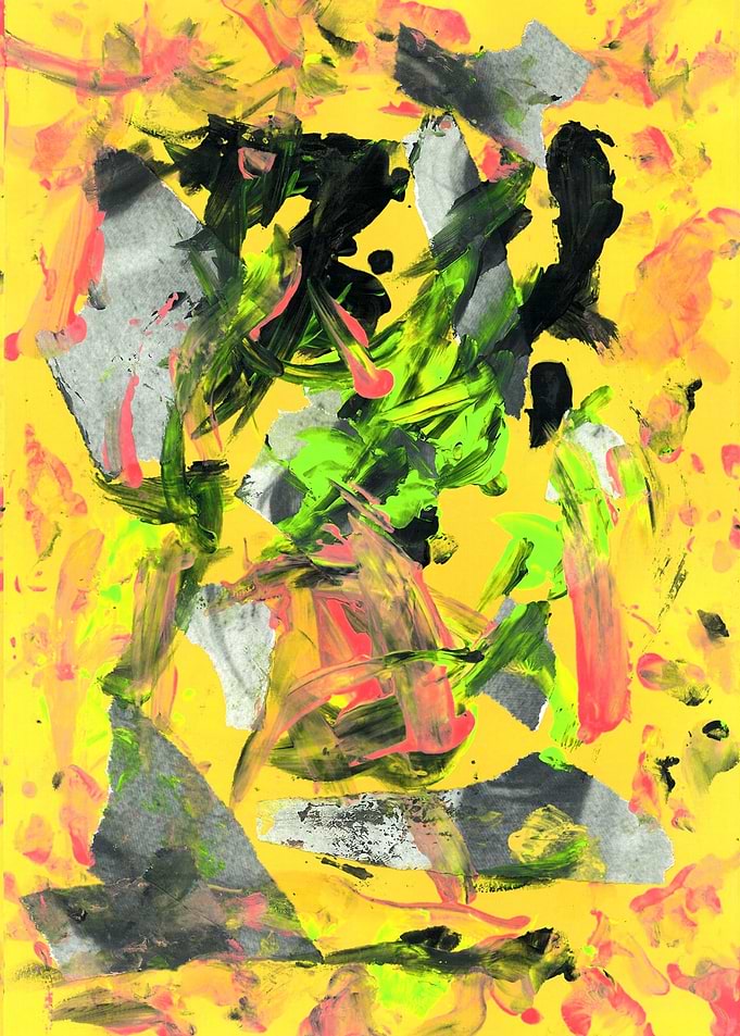 THRASHED! yellowby Gasponce Collage, fingerpainting & a ...