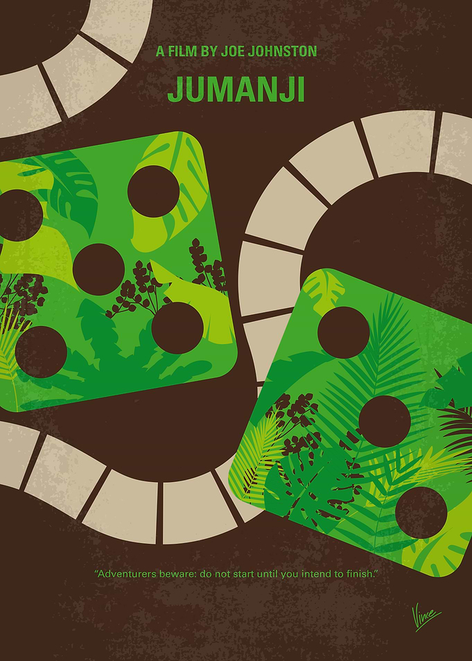No653 My Jumanji minimal movie poster When two kids fi ...