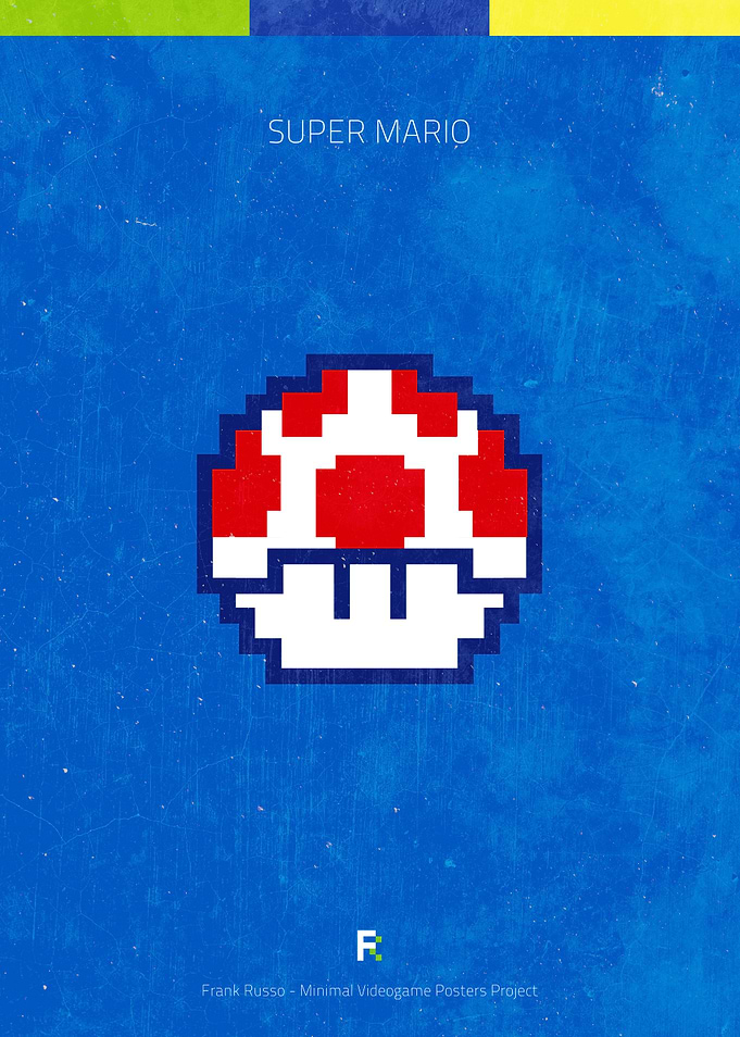 Super Mario. Minimal Videogame Poster.