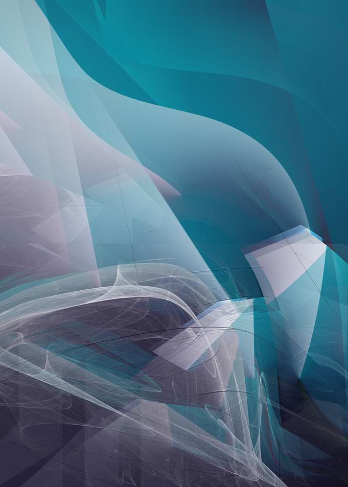 abstract waves turquoise