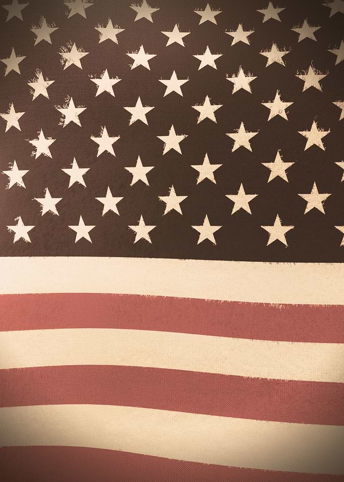 3D American Flag · Vintage Version