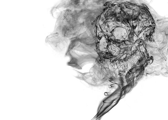 simply a smoky skull (inverted version)