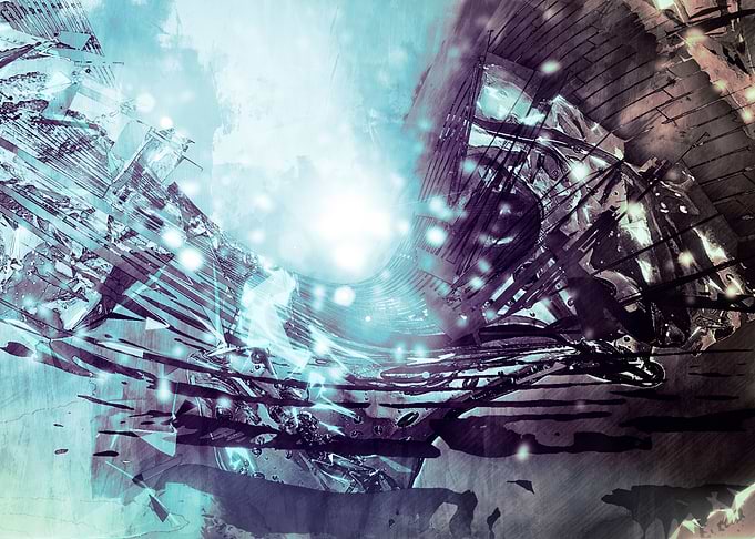 Outer Limits - an abstract art with light and shapes th ...