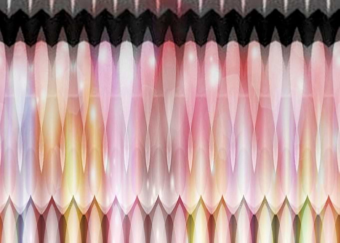 modern graphic abstract vertical pink mauve yellow blac ...