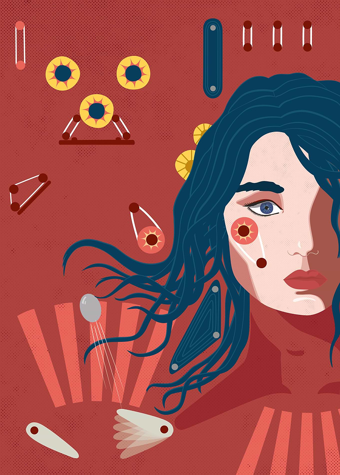 Girl & Pinball