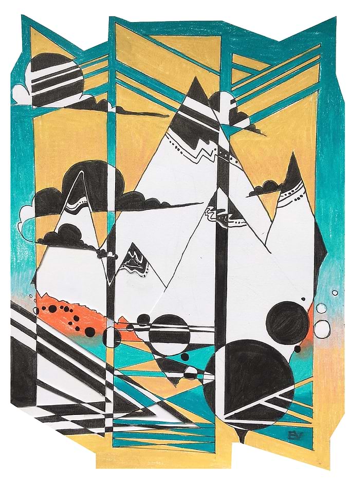 Playing with imperfect geometric forms, negative space ...