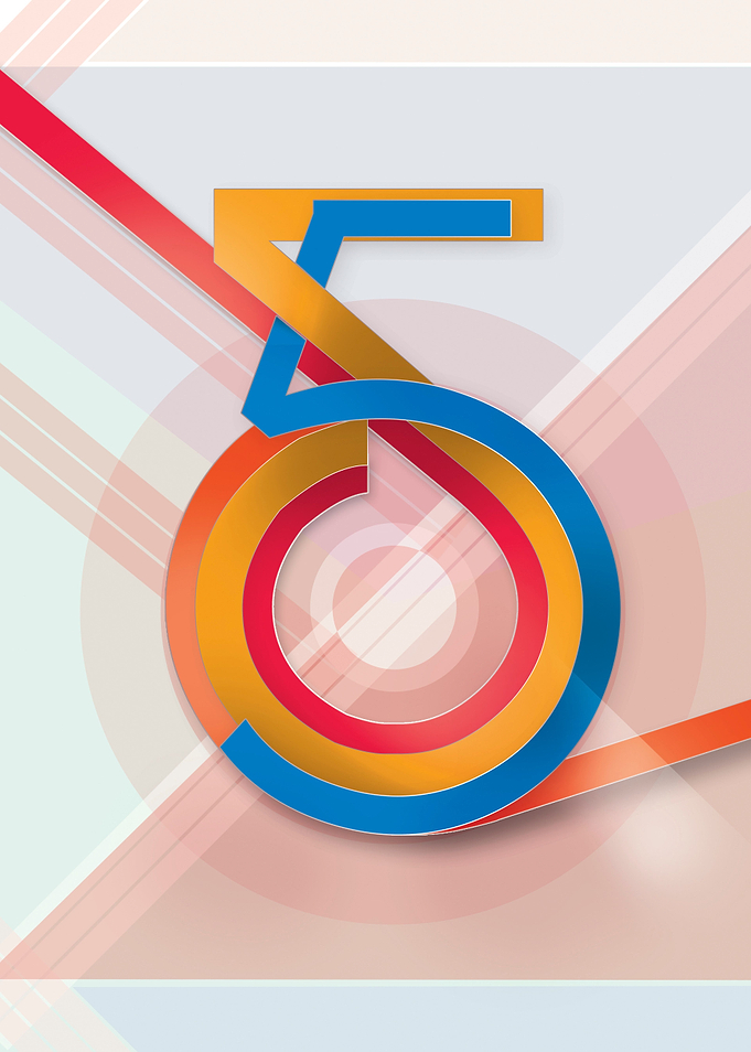 Number 5 #2 - Digital Artistic Interpretation of the nu ...