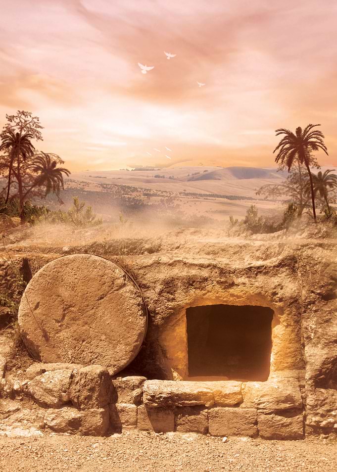 Empty Tomb - Depicts the Empty Tomb of Jesus after His ...