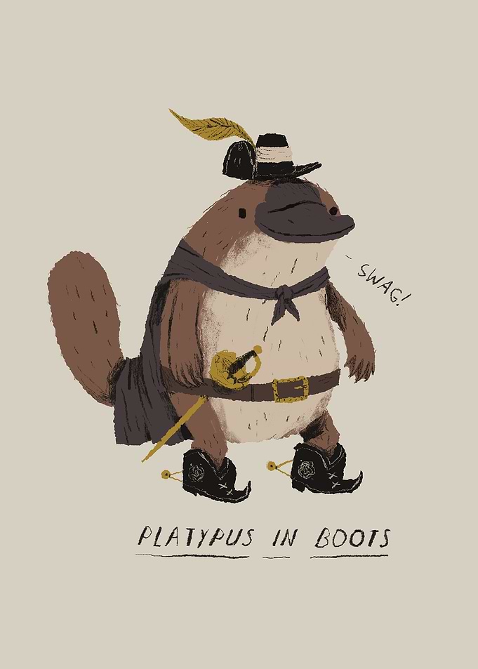 platypus in boots!