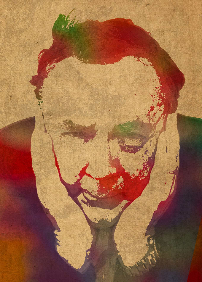 Author James Patterson Watercolor Portrait