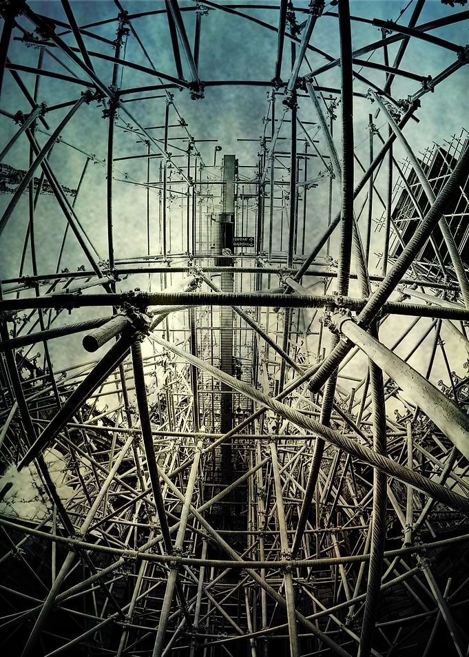 A complex structure made of steel I photographed in Mil ...