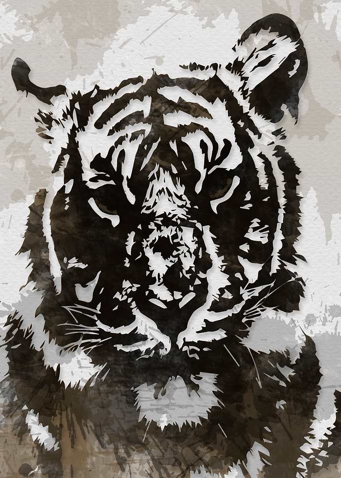 Tiger - Watercolour Style