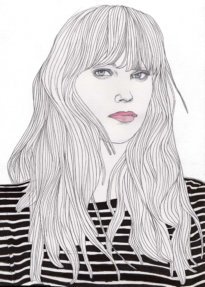 Pastel Girl 1 The Original illustration is on A4 fine g ...