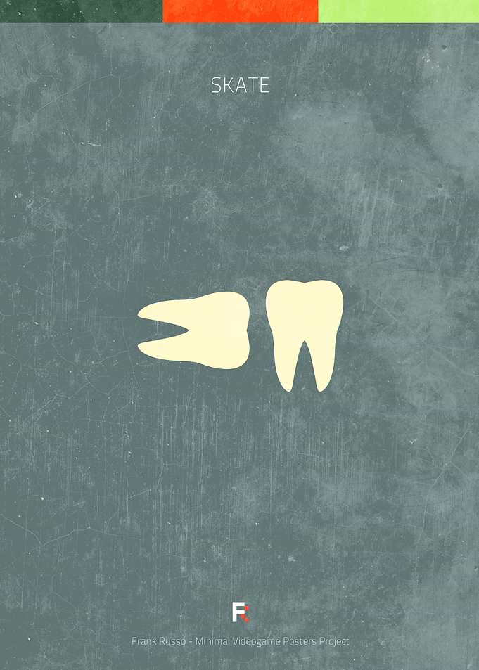 Skate. Minimal Videogame Poster.