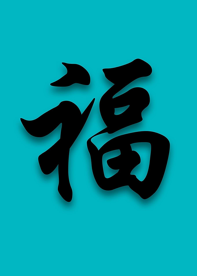 the chinese character for 'blessing'.
