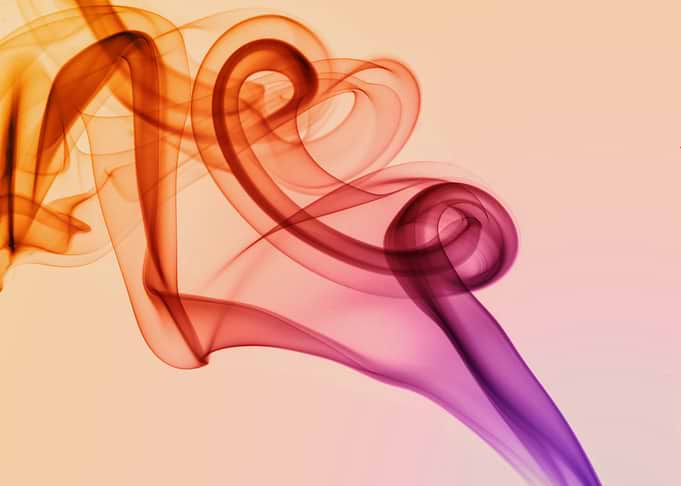 SMoke composition in red , yellow and purple