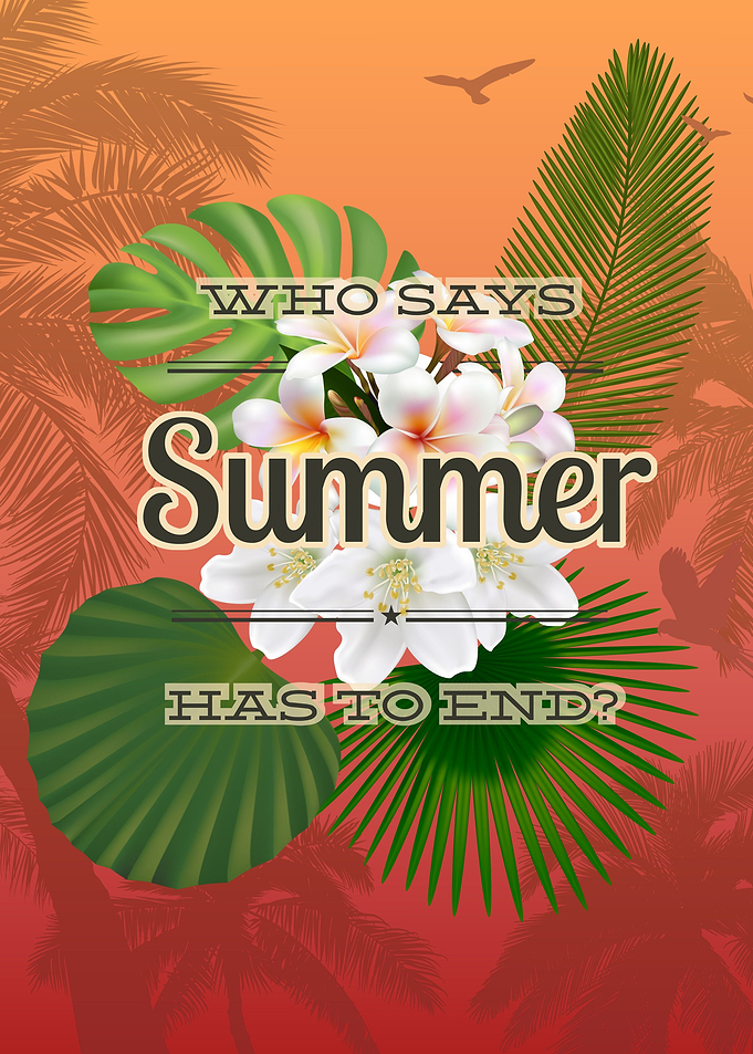 Digital collage of tropical palms and flowers. Who Says ...