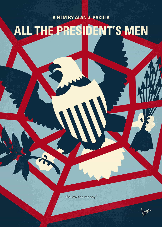 No678 My All the presidents Men minimal movie poster ' ...