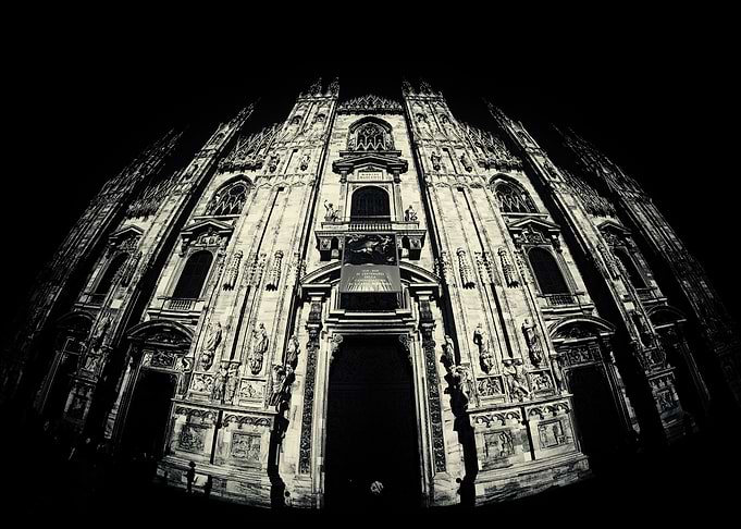 The main Cathedral of Milan, The Duomo di Milano, into ...