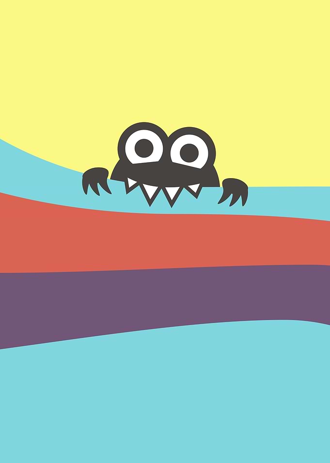 Colorful cartoon illustration of a cute character with ...