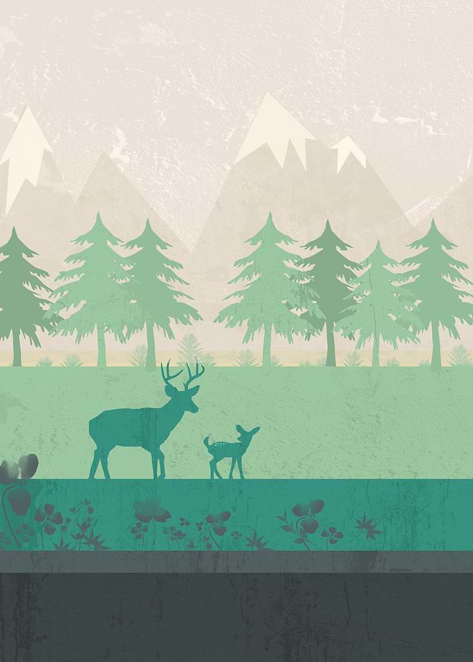 A lovely nature illustration with a wonderful color pal ...