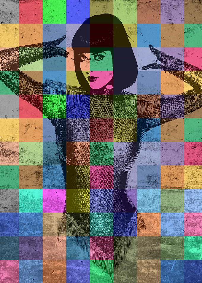 Katy Perry Patchwork Portrait.