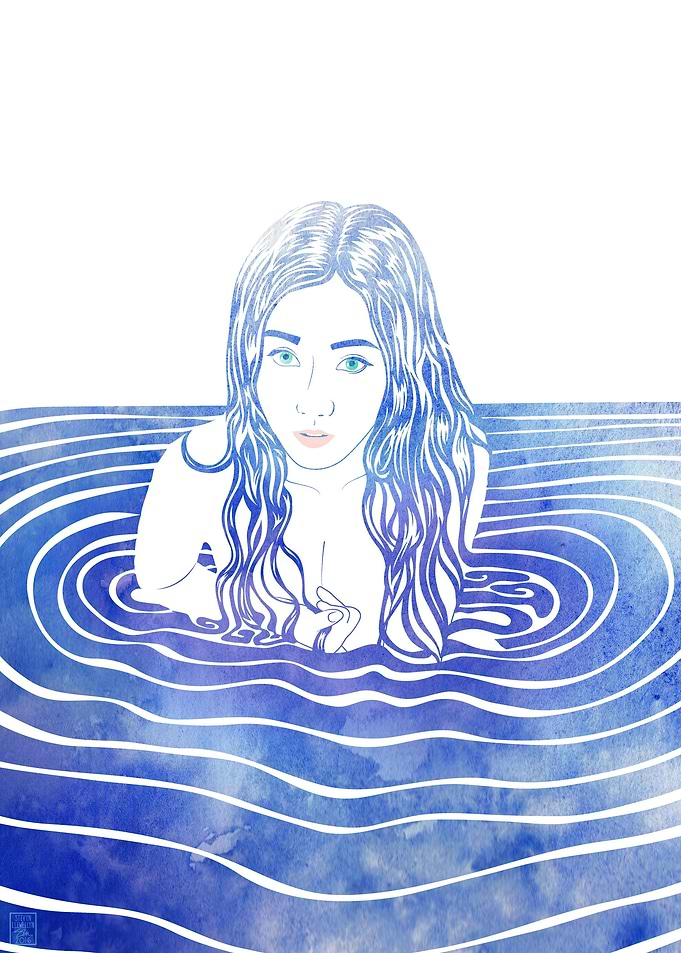 Water Nymph 53 — A mythological sea nymph created with ...