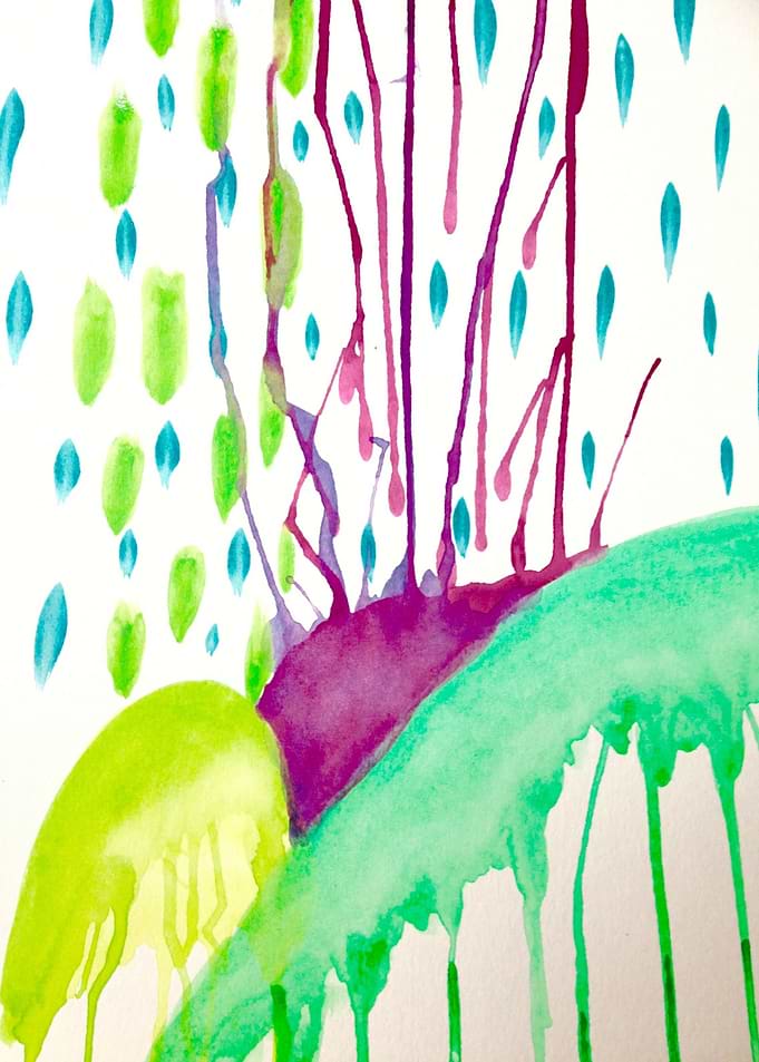 Abstract Watercolor Landscape