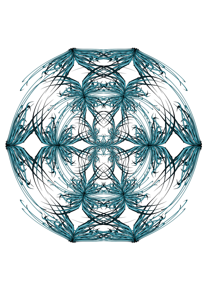Mandala blue and white