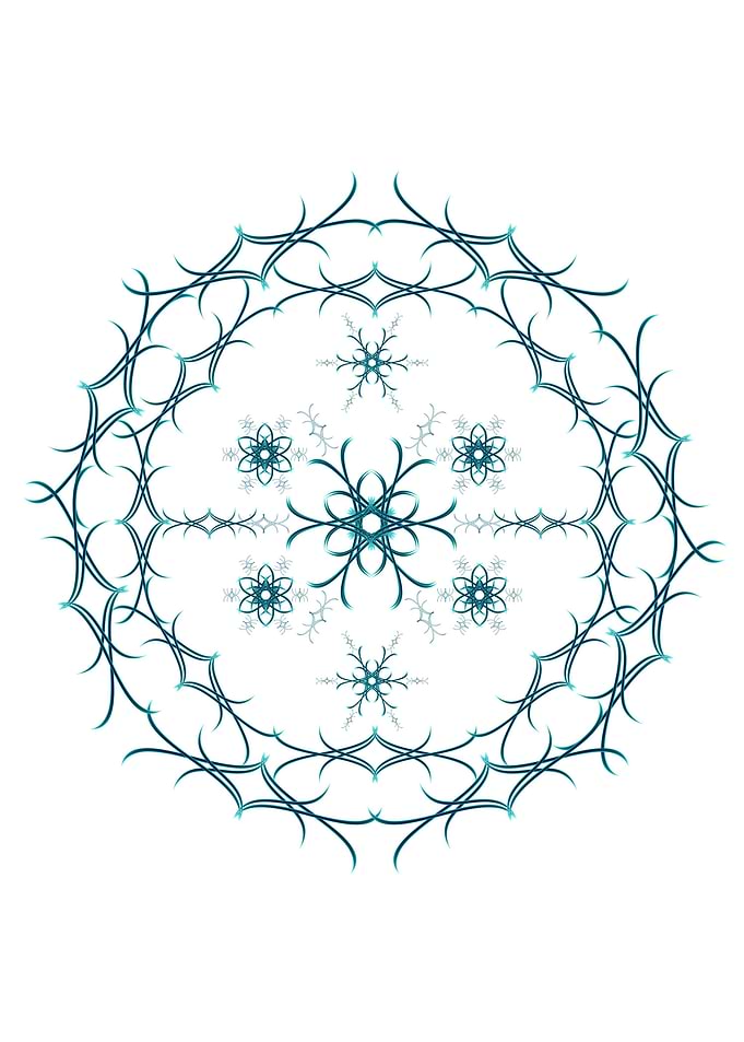 Mandala blue floral