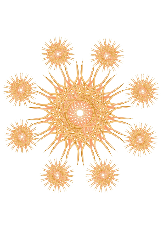 Mandala orange and peach