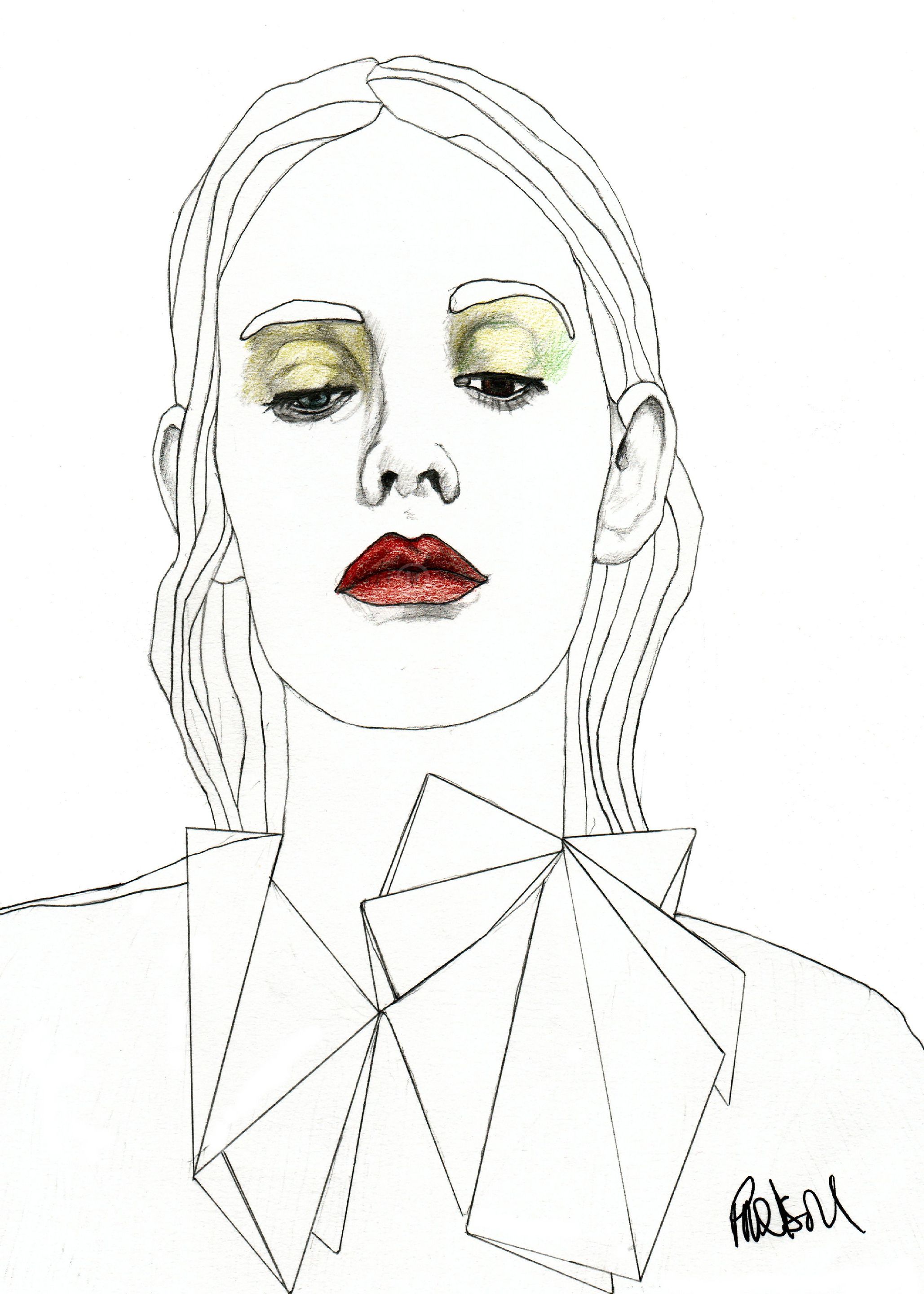 Red Lipstick Part of a series of fashion illustrations. ...