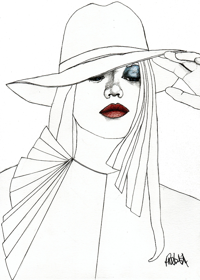 Blue Eyeshadow Part of a series of fashion illustration ...