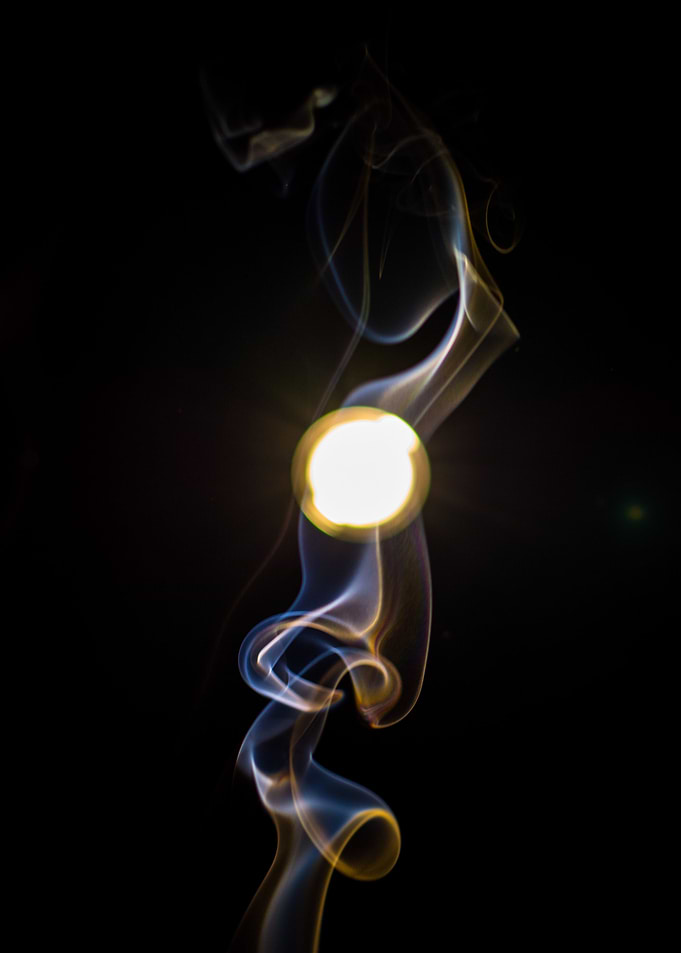 Colorful smoke swirls