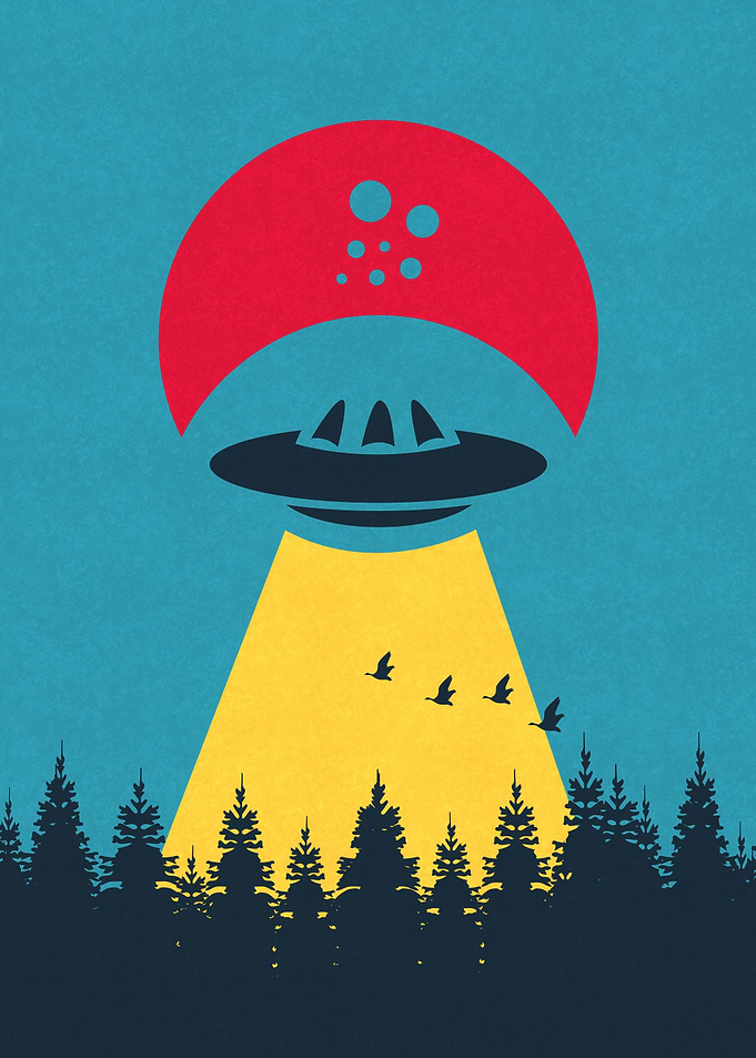 UFO searching for life.