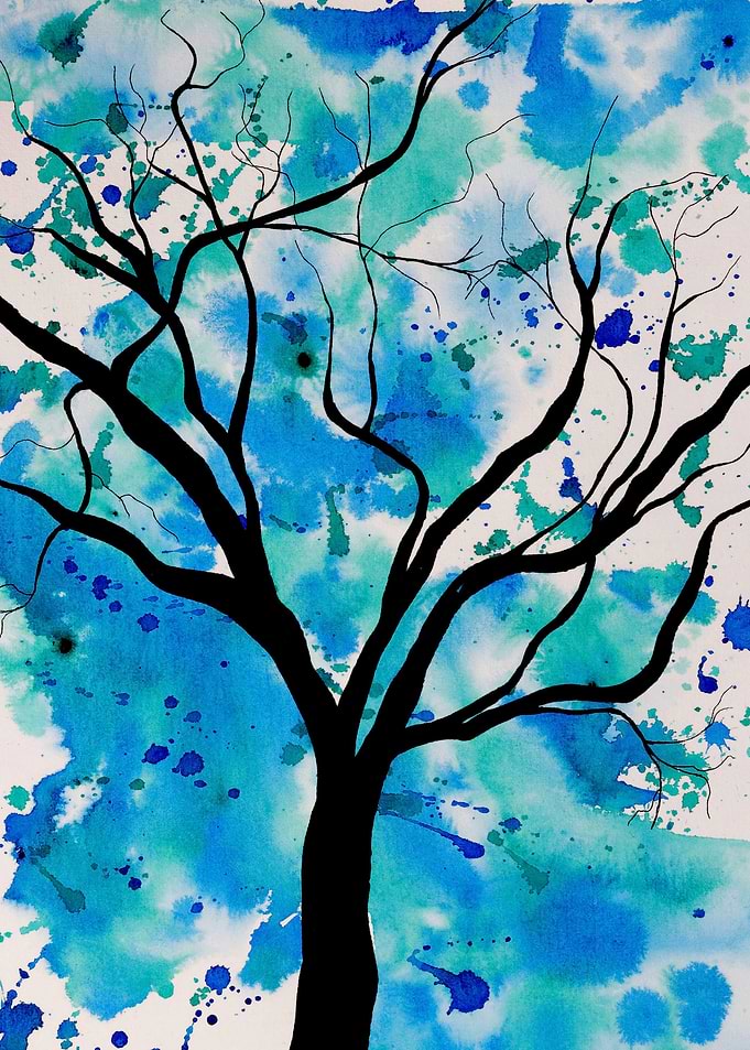 This artwork is titled 'Mystic Tree' was created with a ...