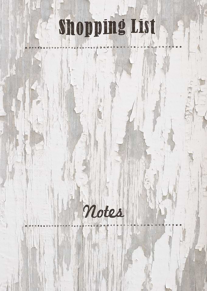 Shopping list. Not reusable.