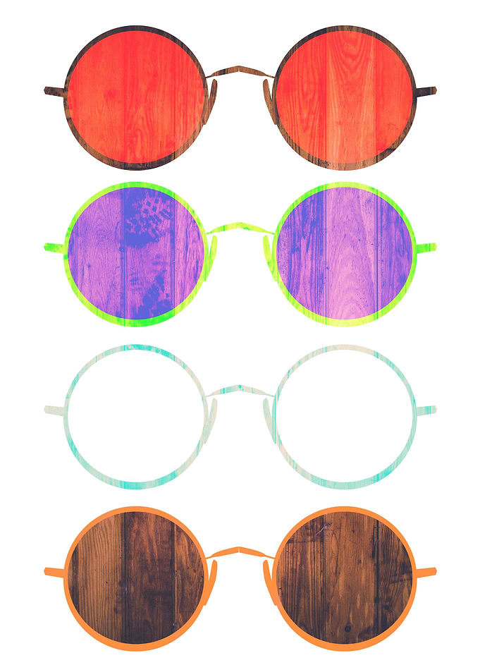 Simple Older Styled glasses artwork. simple and beautif ...