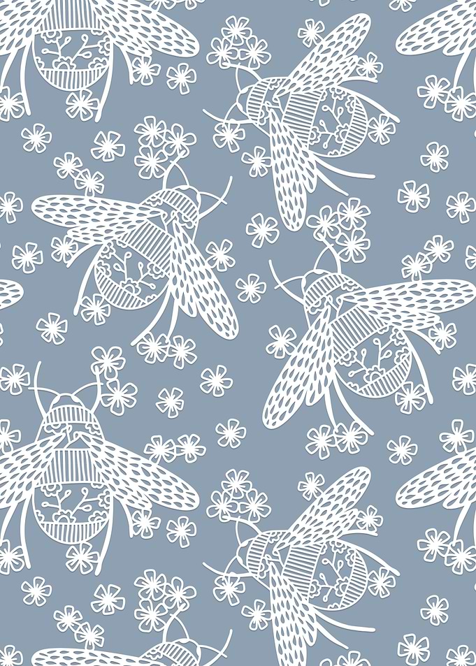 Papercut bee pattern