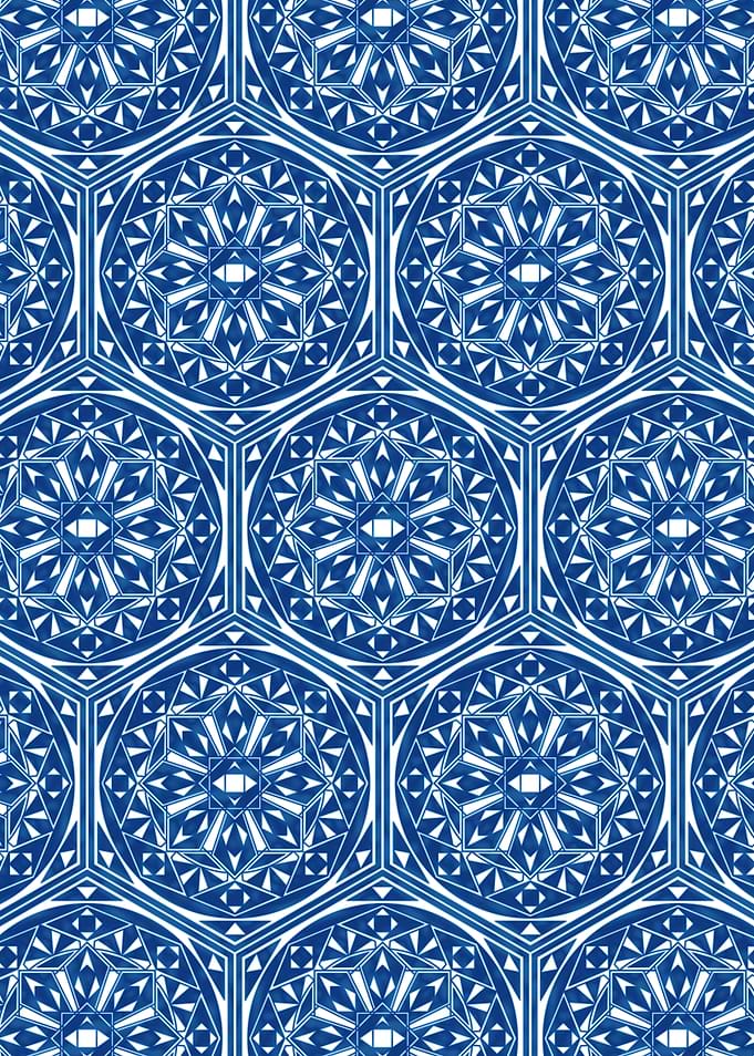 Mandala - Geometric blue