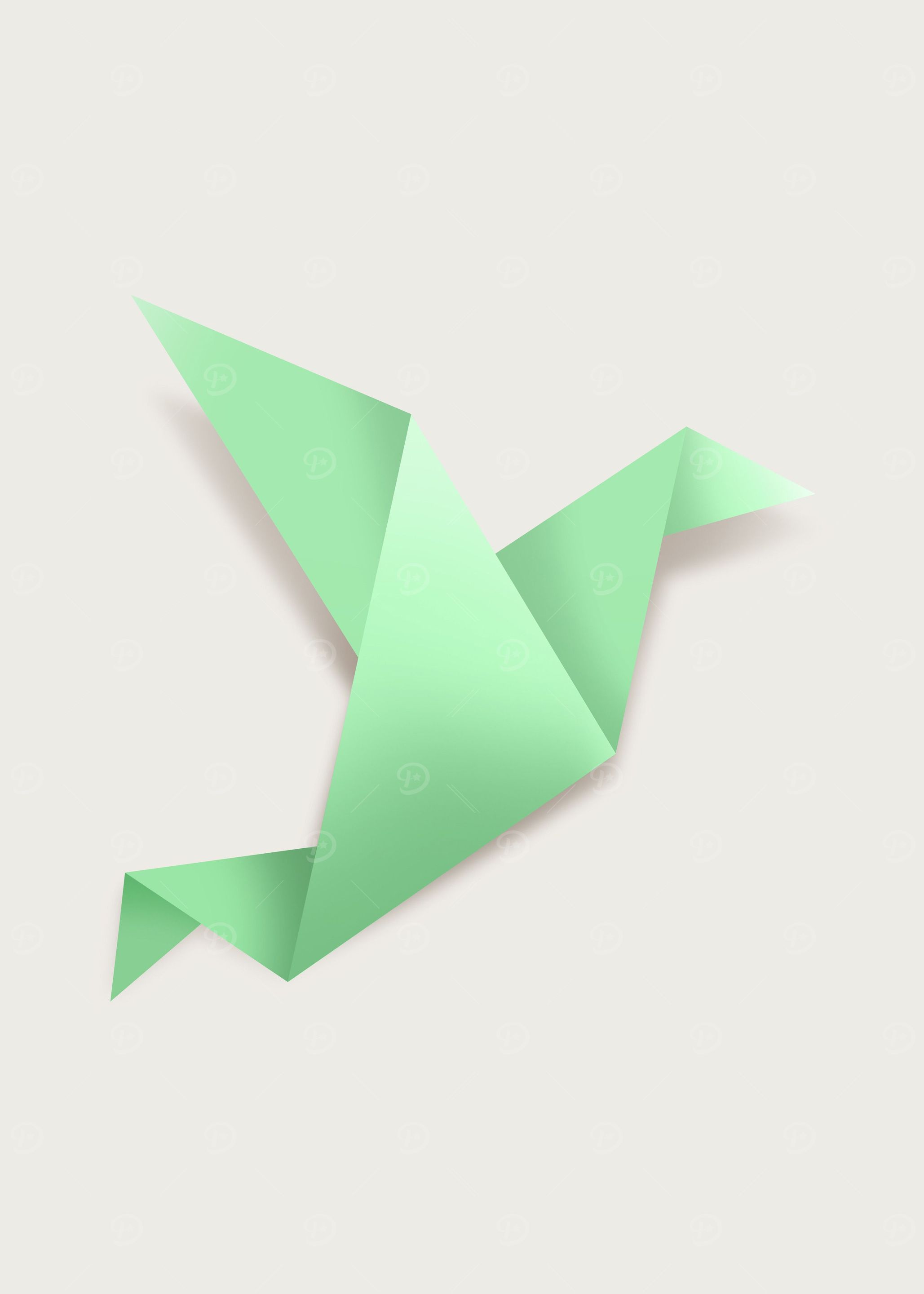 Origami Mint Green