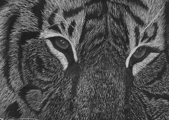 This artwork was created with charcoal and pastel. It s ...
