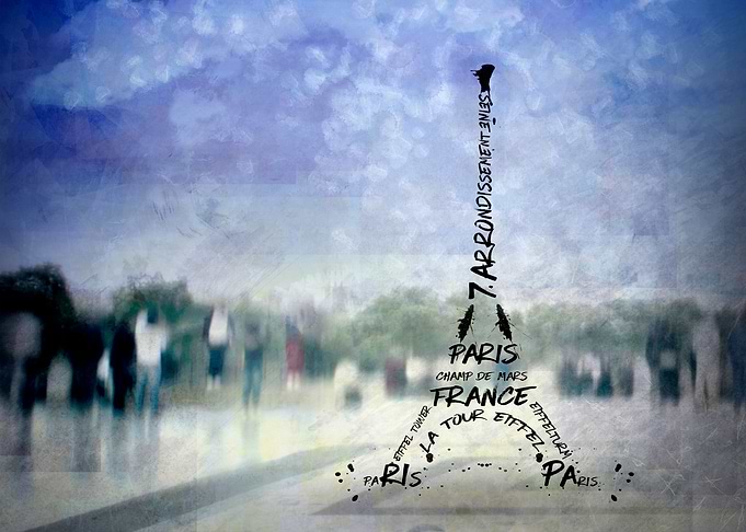 Digital-Art Eiffel Tower