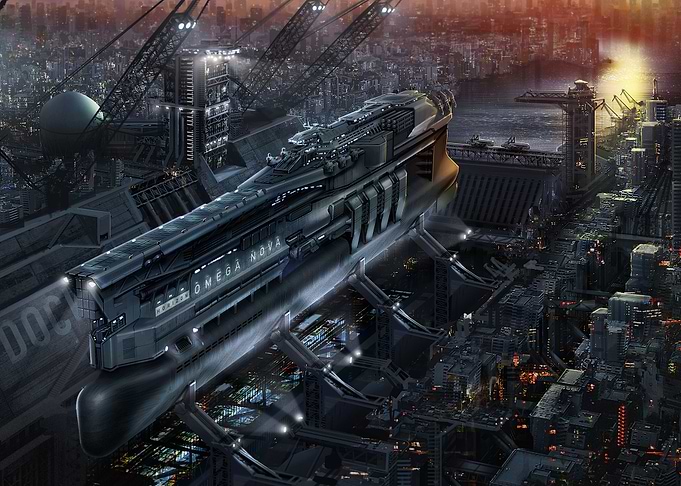 The capital space ship 'Omega Nova' from the company 'H ...