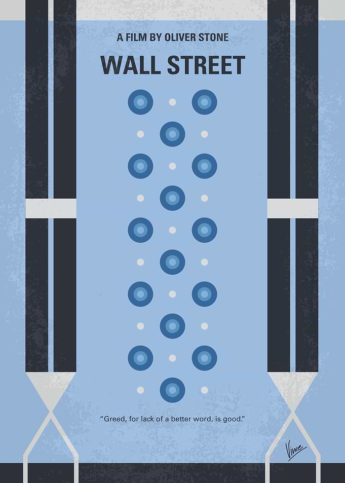 No683 My Wall street minimal movie poster A young and ...