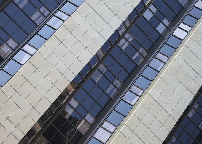 Office Building Diagonal view of a large office buildin ...