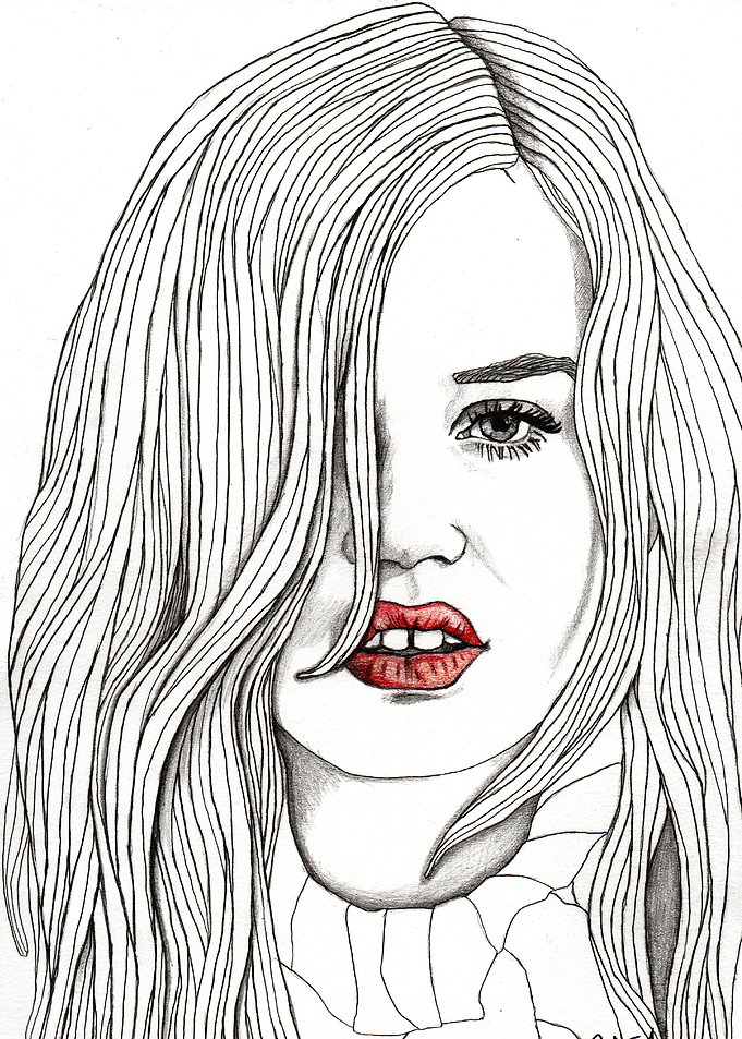 Georgia with Red Lips Part of a series of illustrations ...