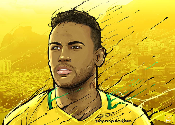 Brazilian Gold Rio Janeiro. Star national football team ...